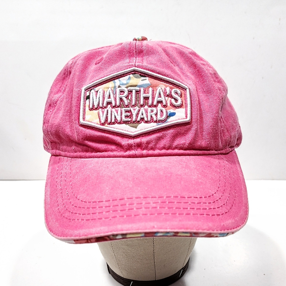 Essencial Caps Martha's Vineyard Hat Cap Adjustable Strap Back Pink Rose Floral